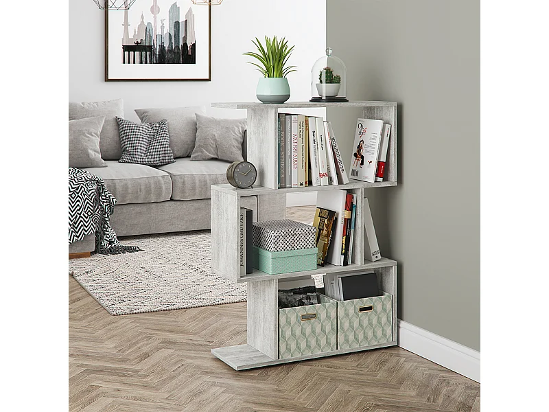 Room Divider szary 70x23.8x97.4 levio