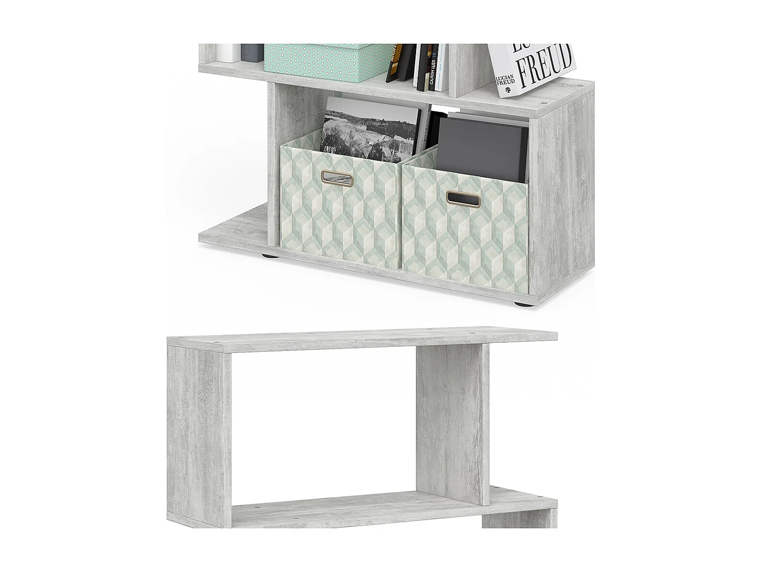 Room Divider szary 70x23.8x97.4 levio