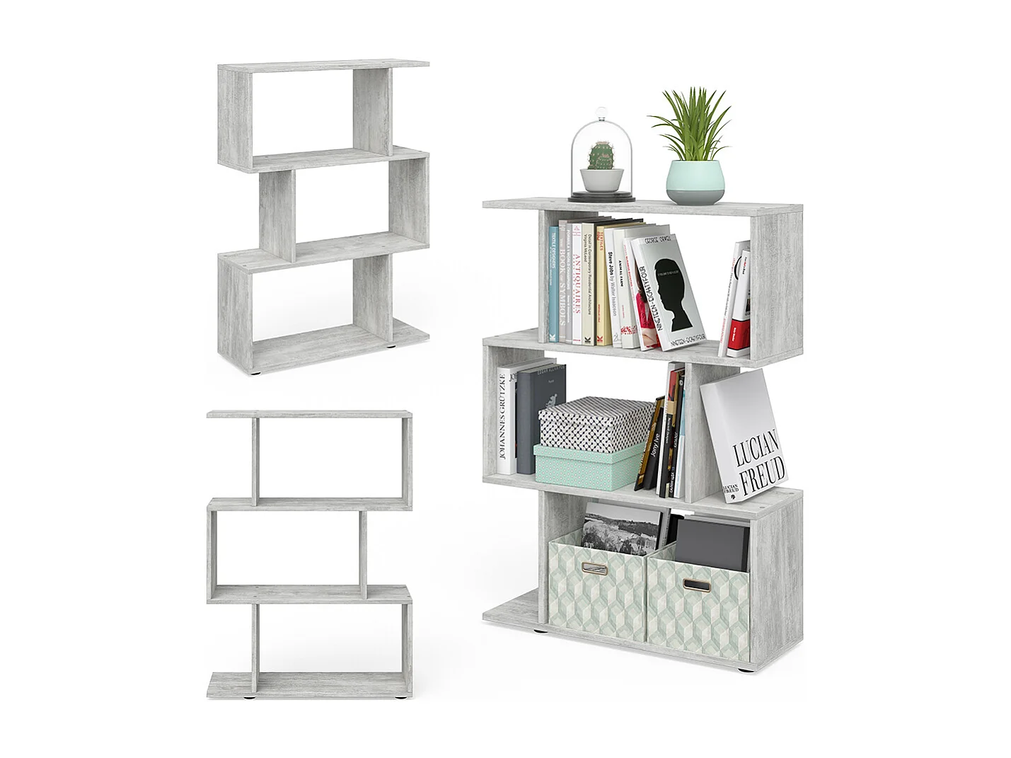 Room Divider szary 70x23.8x97.4 levio