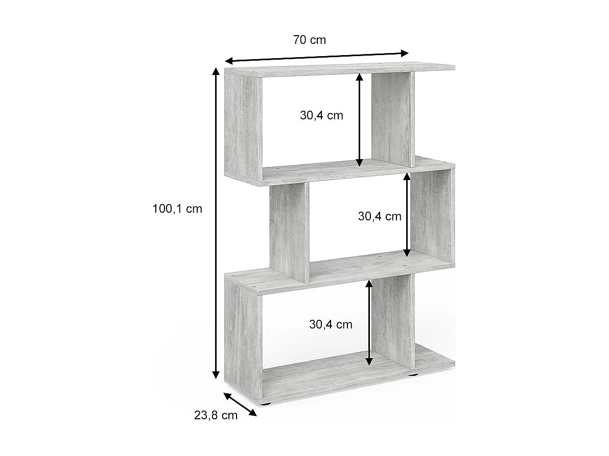 Séparateur despace gris 70x23.8x97.4 levio