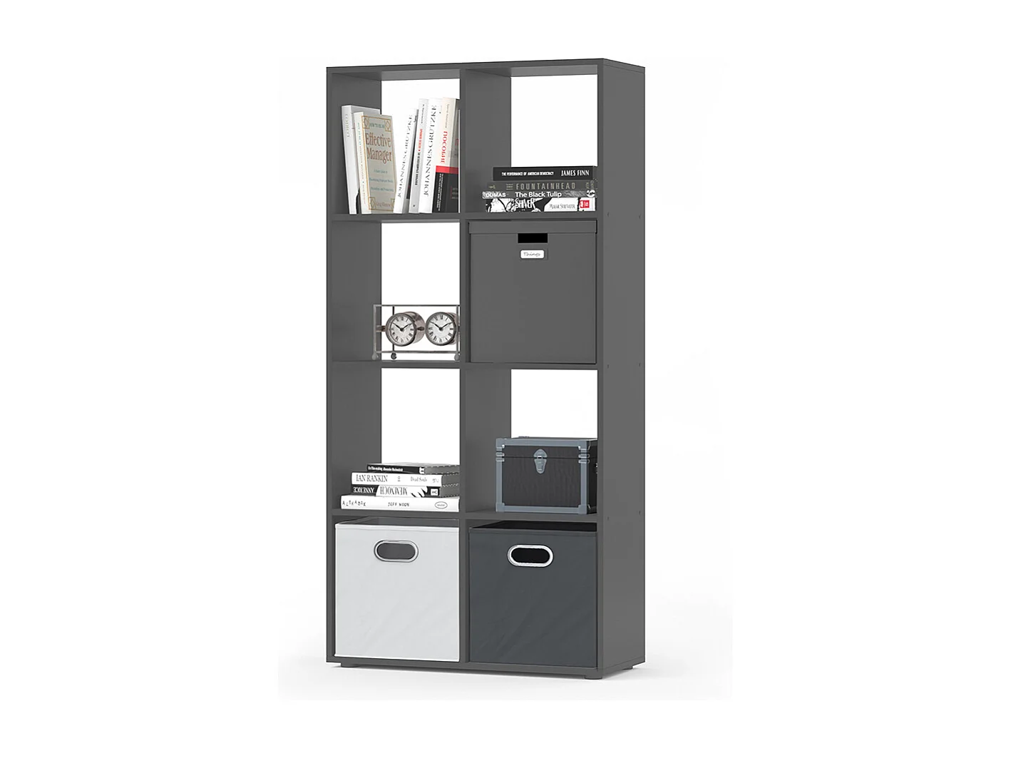 Meuble de rangement cube gris 143x29x72 scutum