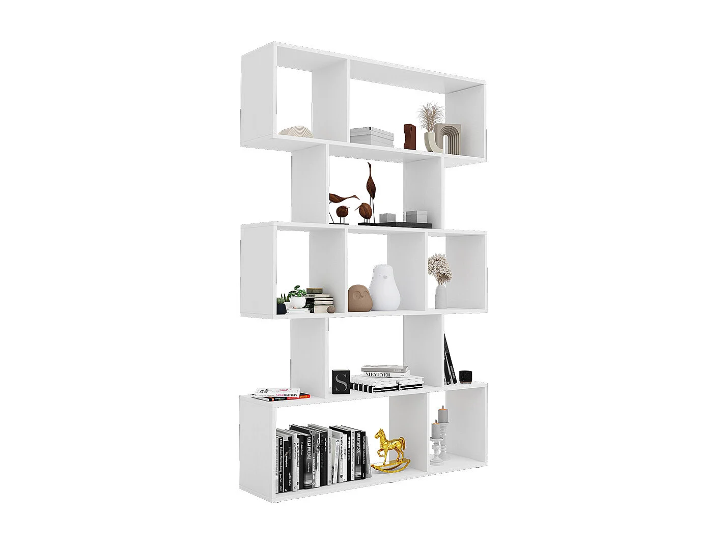 Meuble de rangement cube blanc 106x25x161.5 aramis