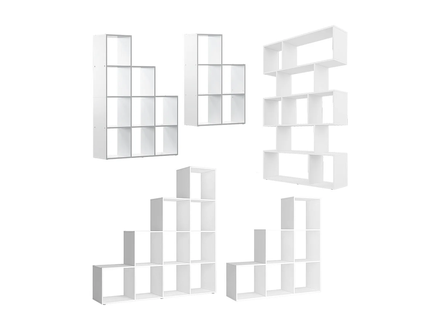 Meuble de rangement cube blanc 106x25x161.5 aramis