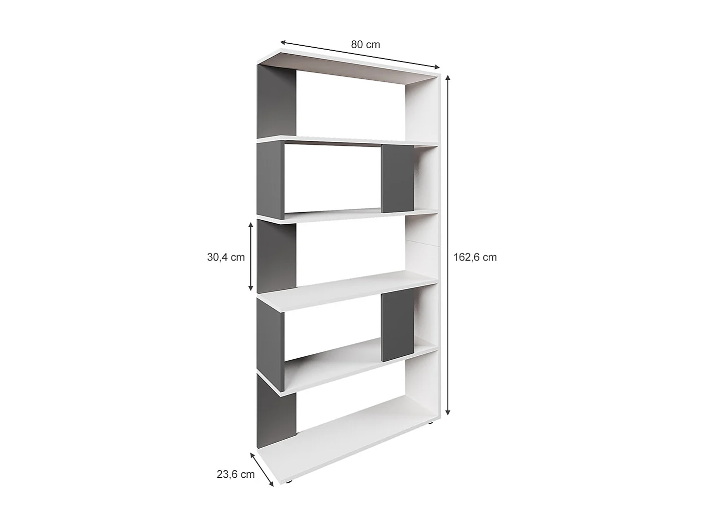 Rumdeler antracit 80x23.6x162.6