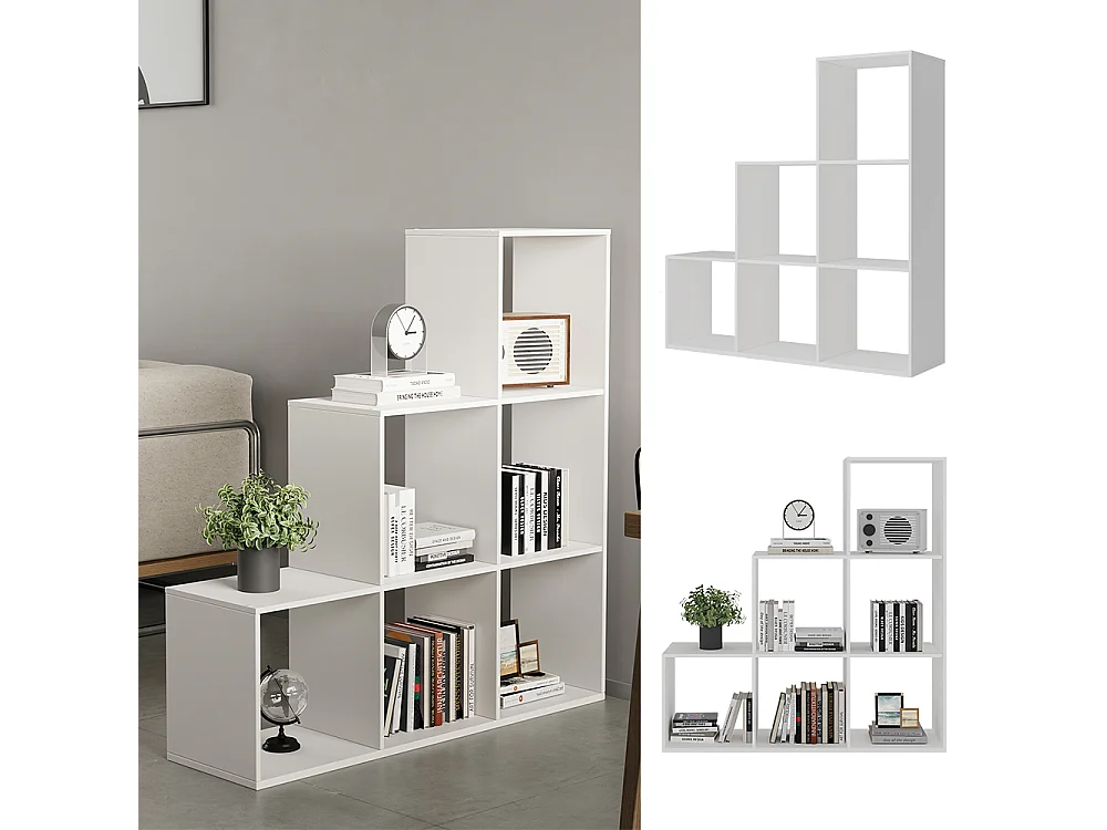 Scaffale per scale bianco 104x29x108 theresa