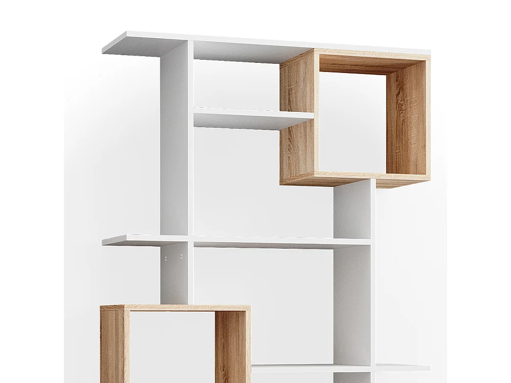 Scaffale bianco/sonoma 92x29x187.7 cube