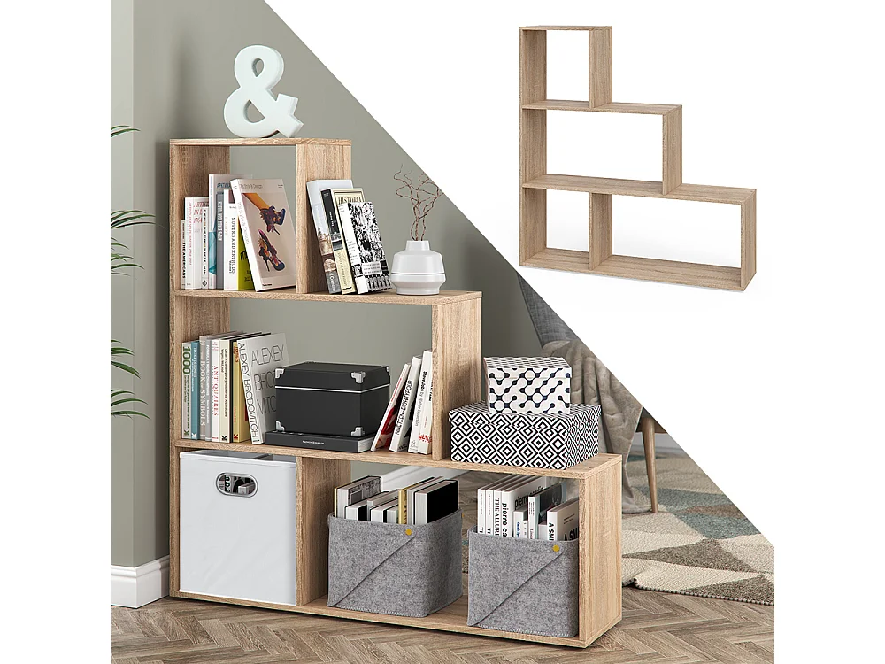 Treppenregal sonoma 116.8x29x123.2