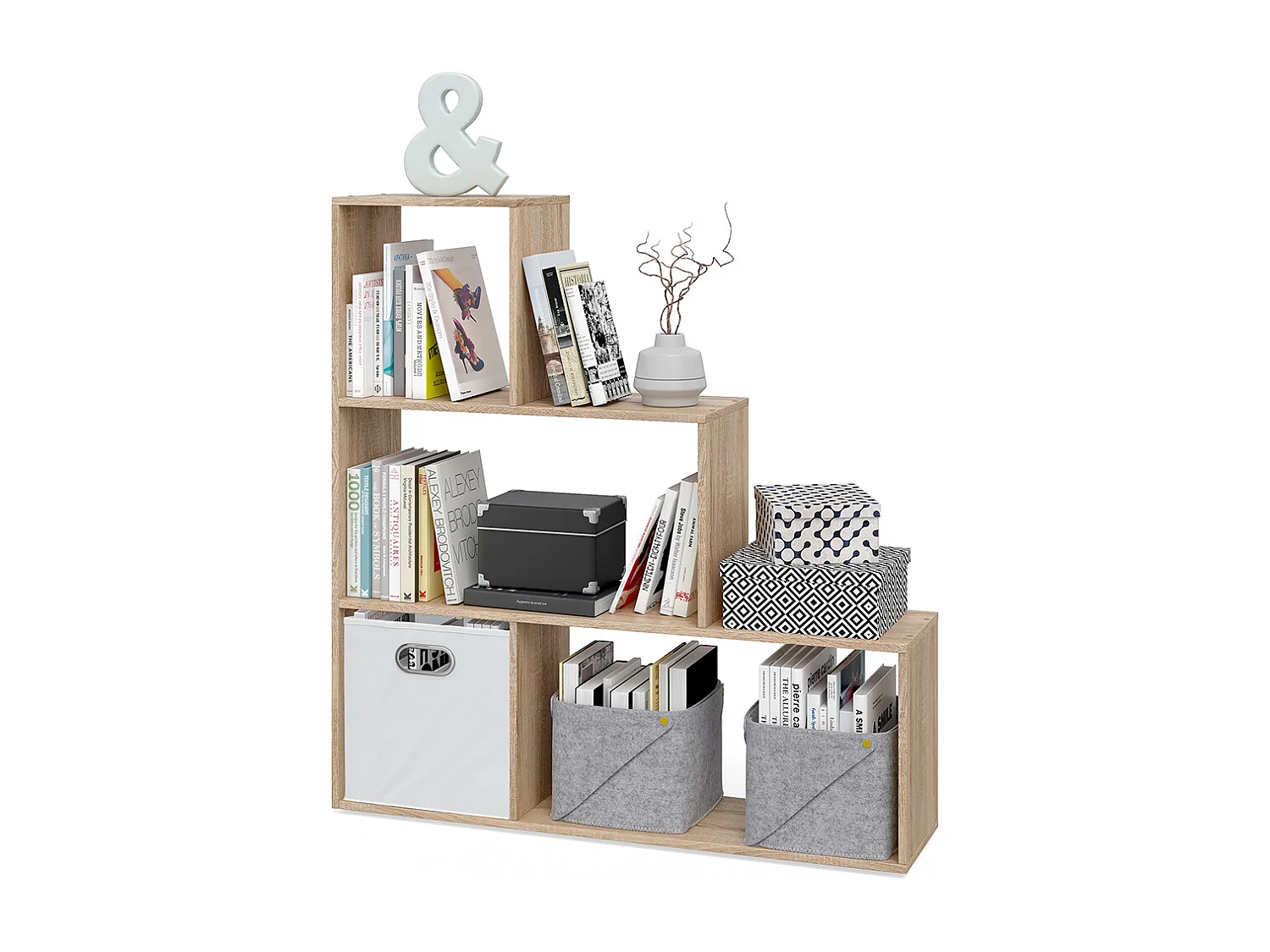 Treppenregal sonoma 116.8x29x123.2