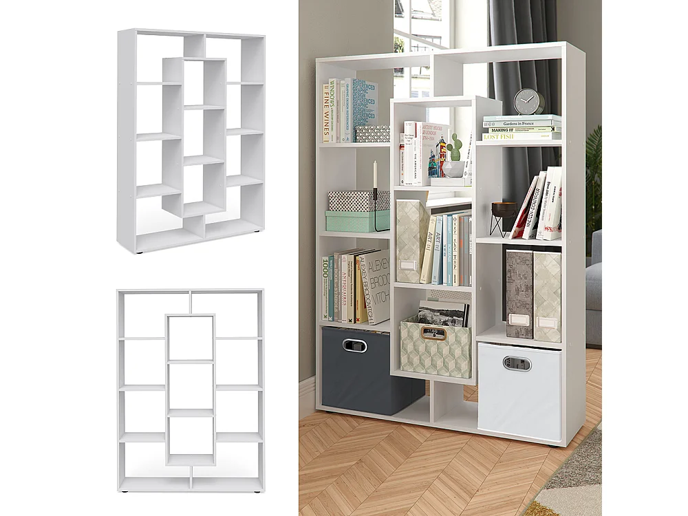 Raumteiler branco 107.2x29x143