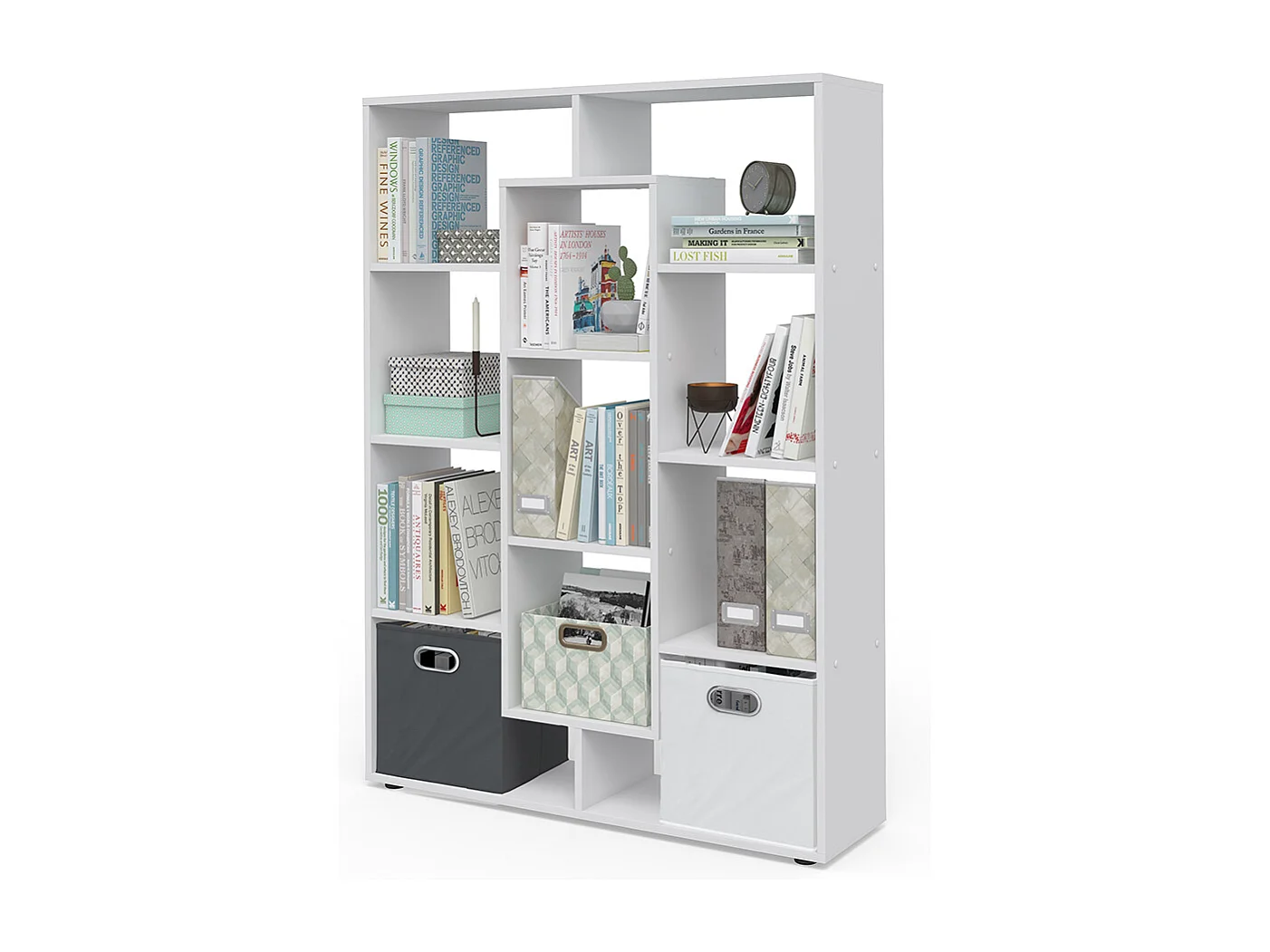 Raumteiler branco 107.2x29x143