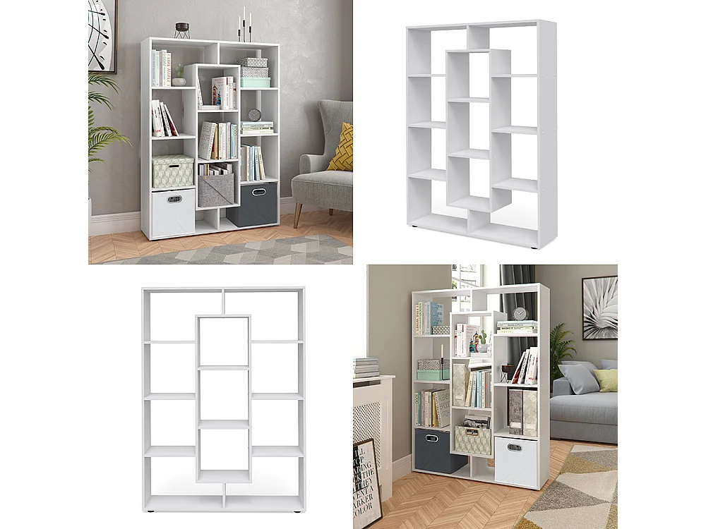 Raumteiler branco 107.2x29x143