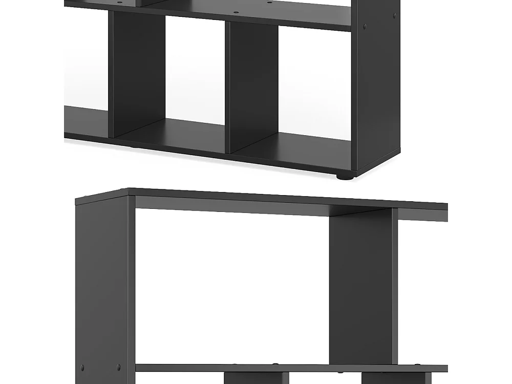 Meuble de rangement cube noir 131.6x29x143 pilar