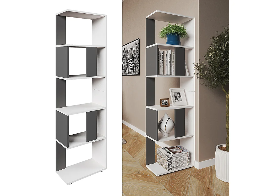 Room divider anthracite/white 45x23.6x162.6