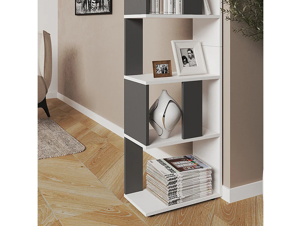 Room divider anthracite/white 45x23.6x162.6