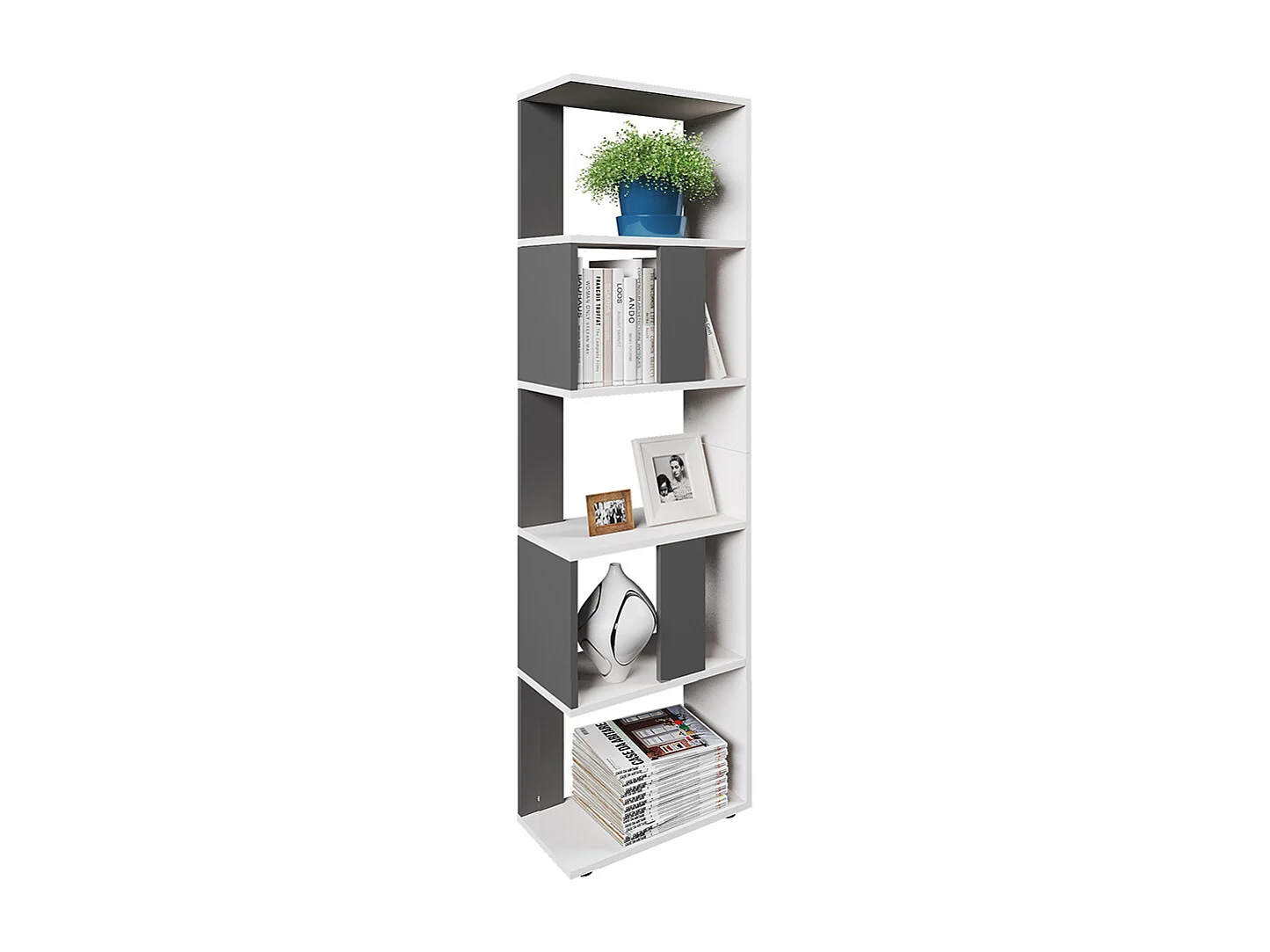 Room divider anthracite/white 45x23.6x162.6