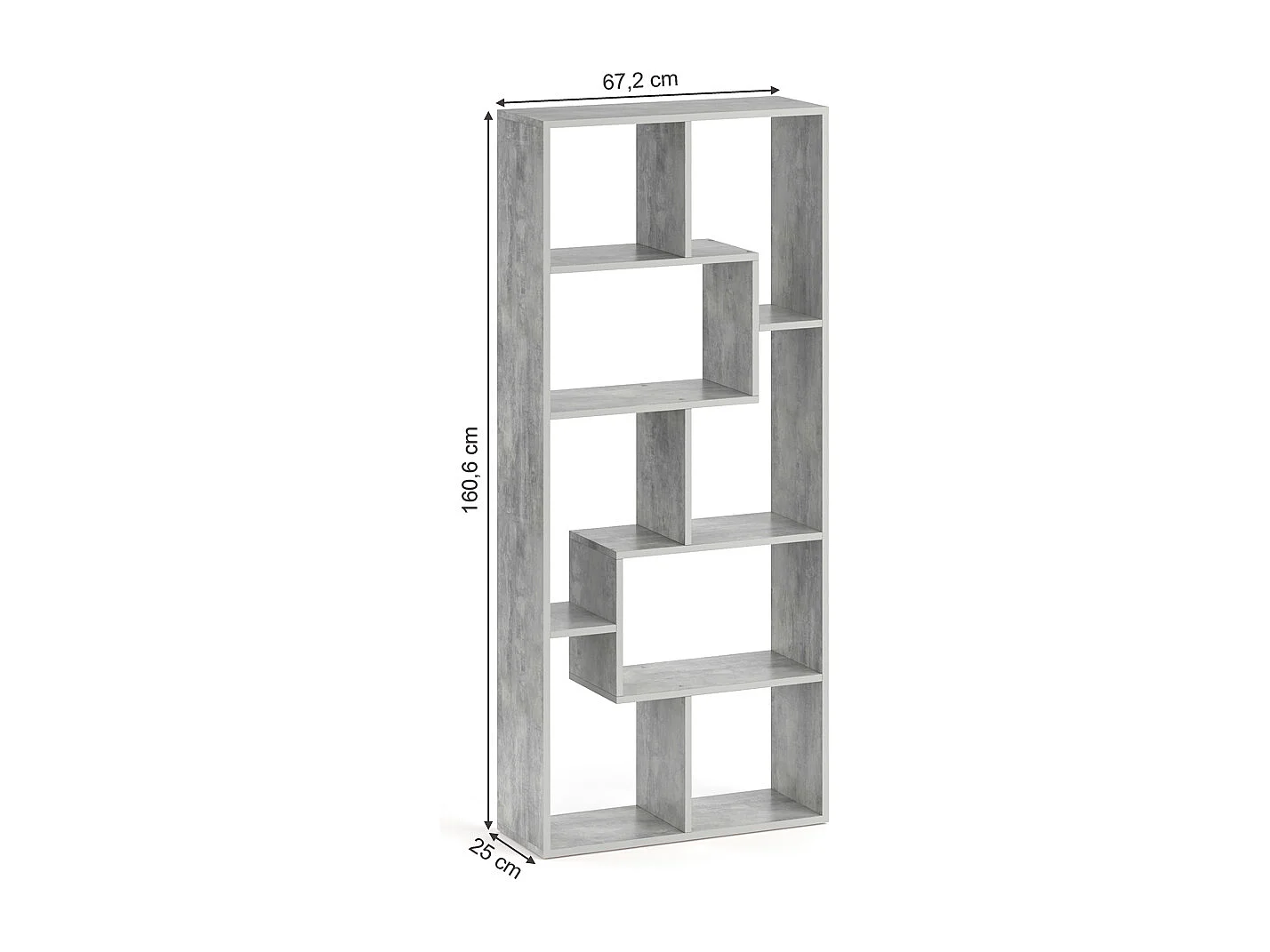 Séparateur despace gris 160.6x25x67.2 noa