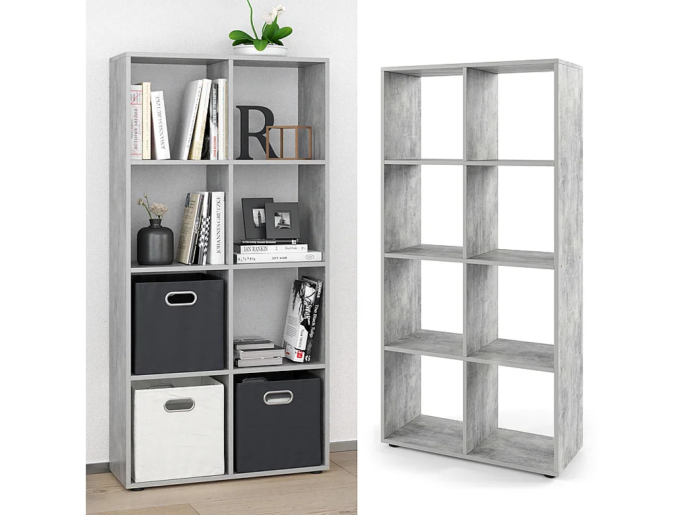 Meuble de rangement cube béton 143x29x72 scutum