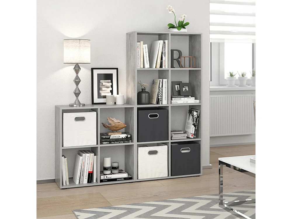 Meuble de rangement cube béton 143x29x72 scutum