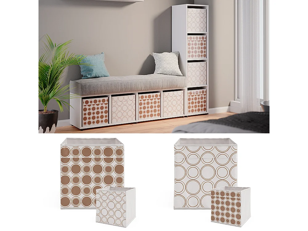 Meuble de rangement blanc 142.5x33x36.2 ludus