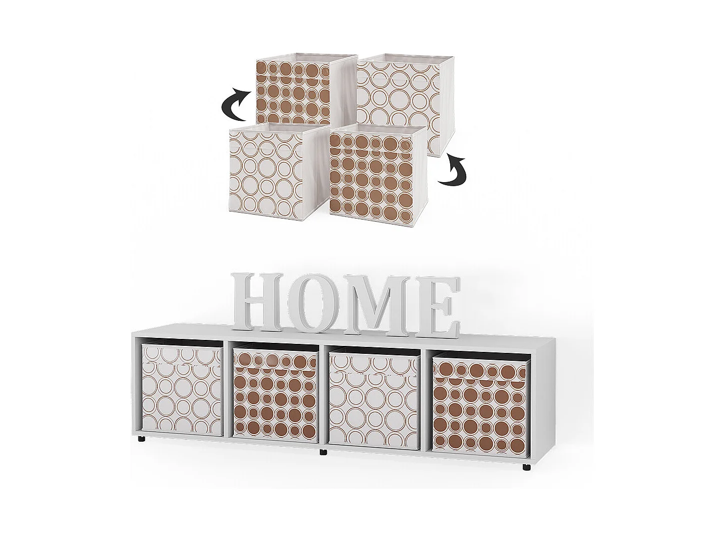 Meuble de rangement blanc 142.5x33x36.2 ludus