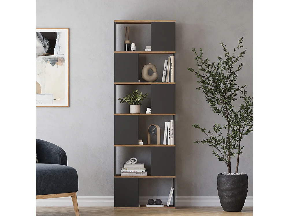 Séparation de pièce anthracite/chêne doré 60x24x186 eneos