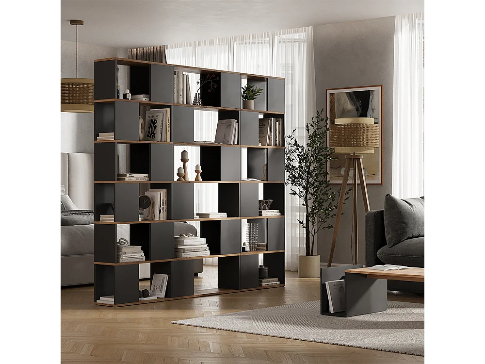 Séparation de pièce anthracite/chêne doré 60x24x186 eneos