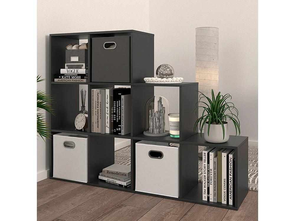 Treppenregal anthrazit 142.4x29x107.8