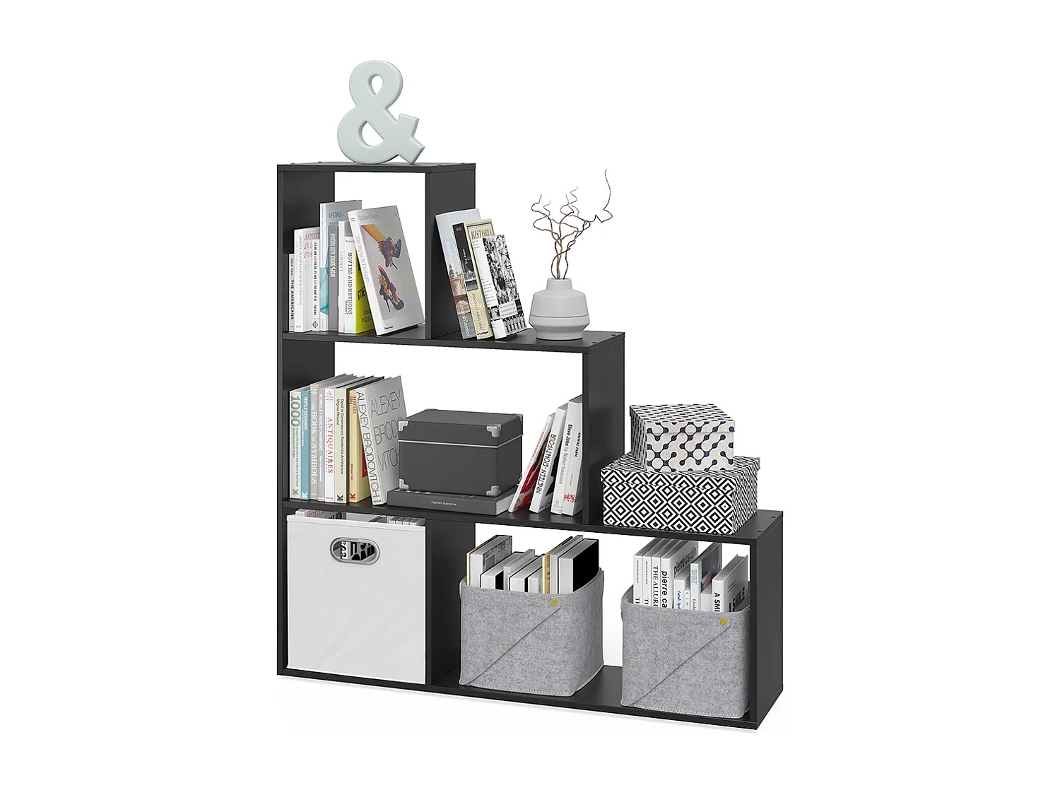 Étagère noir 116.8x29x123.2