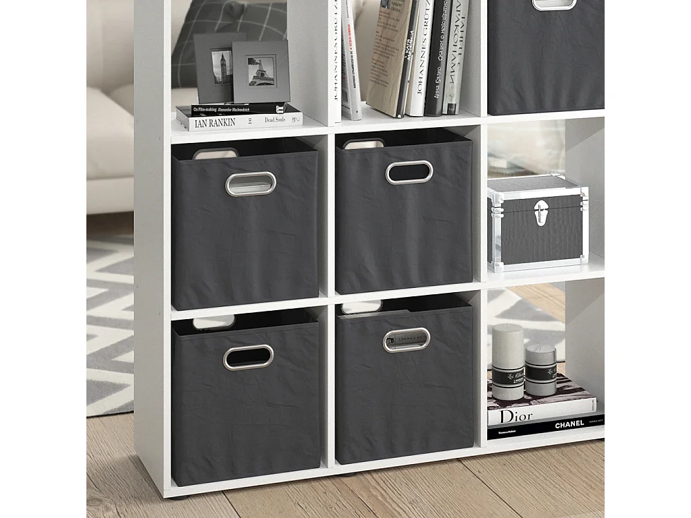 Meuble de rangement cube blanc 138.5x29x142.5 karree