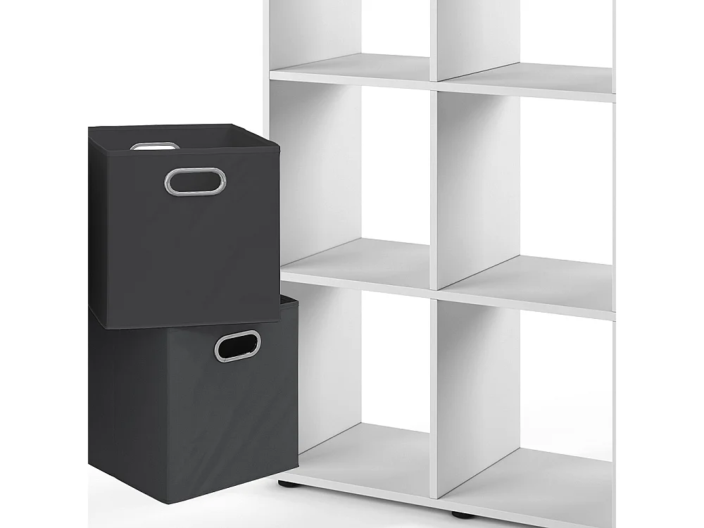 Meuble de rangement cube blanc 138.5x29x142.5 karree