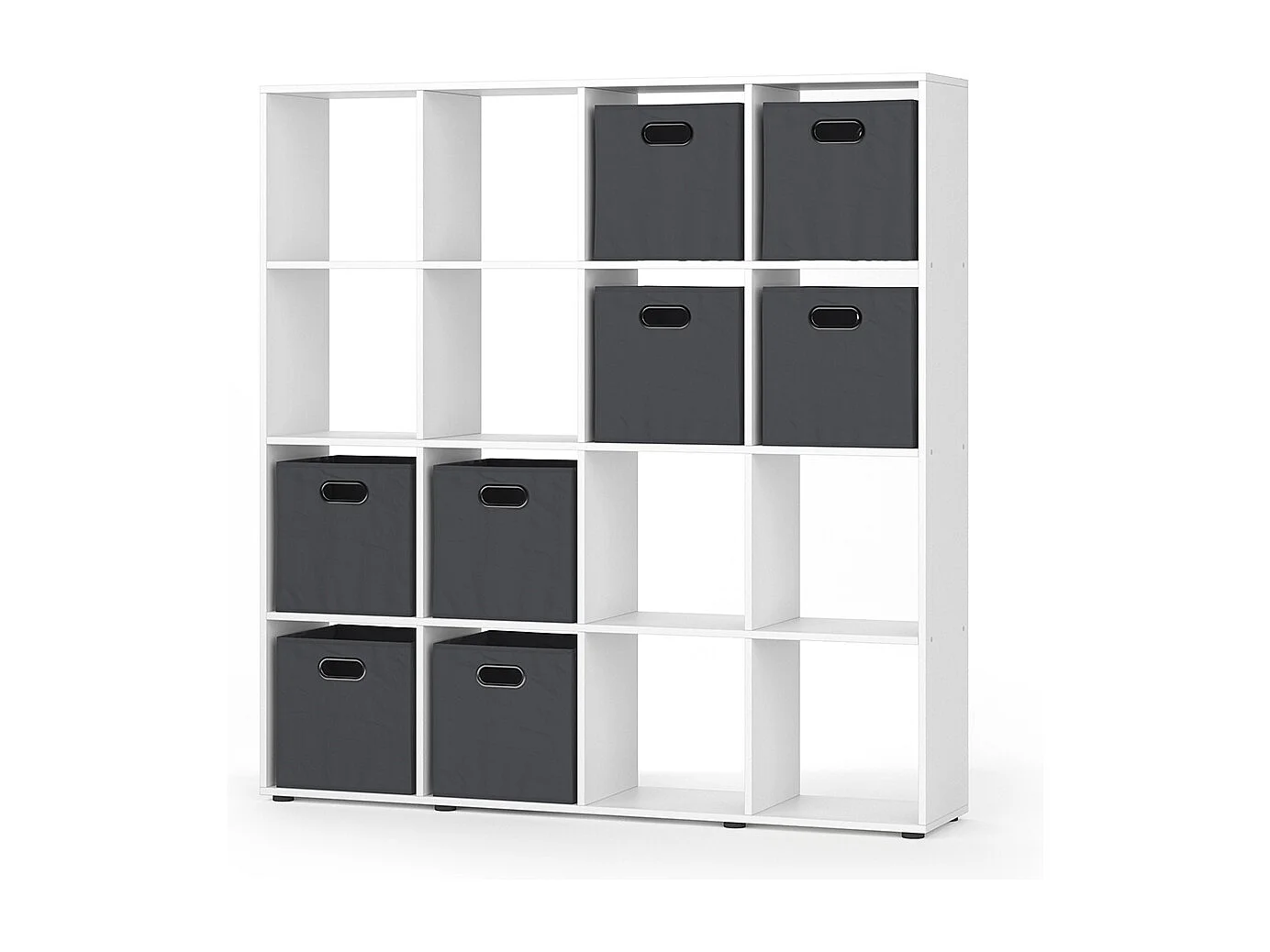 Meuble de rangement cube blanc 138.5x29x142.5 karree