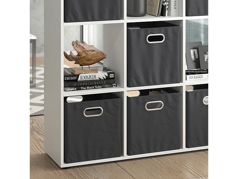 Meuble de rangement cube blanc 104x29x108 nove