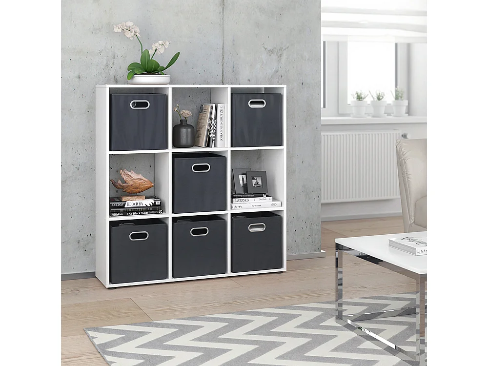 Meuble de rangement cube blanc 104x29x108 nove