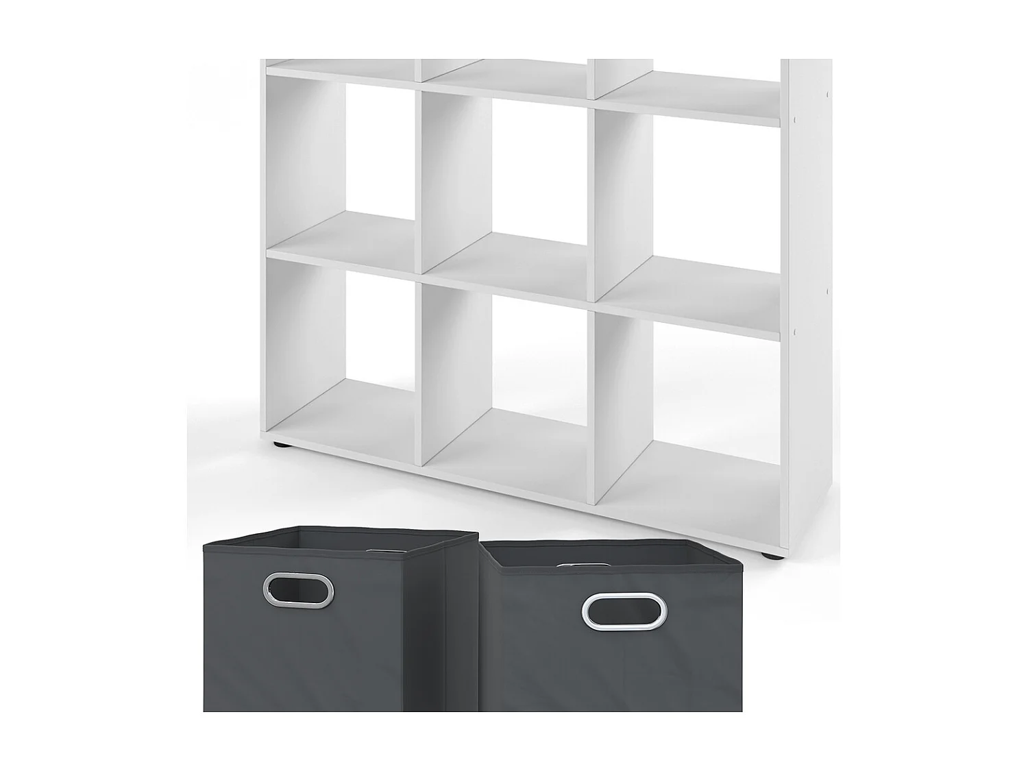 Meuble de rangement cube blanc 104x29x108 nove
