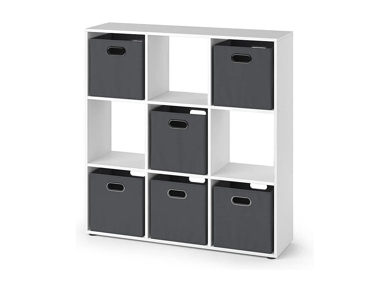 Meuble de rangement cube blanc 104x29x108 nove