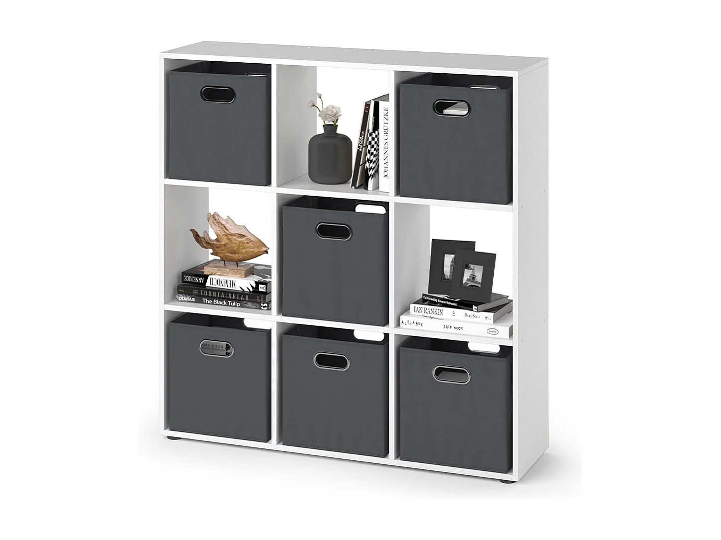 Meuble de rangement cube blanc 104x29x108 nove