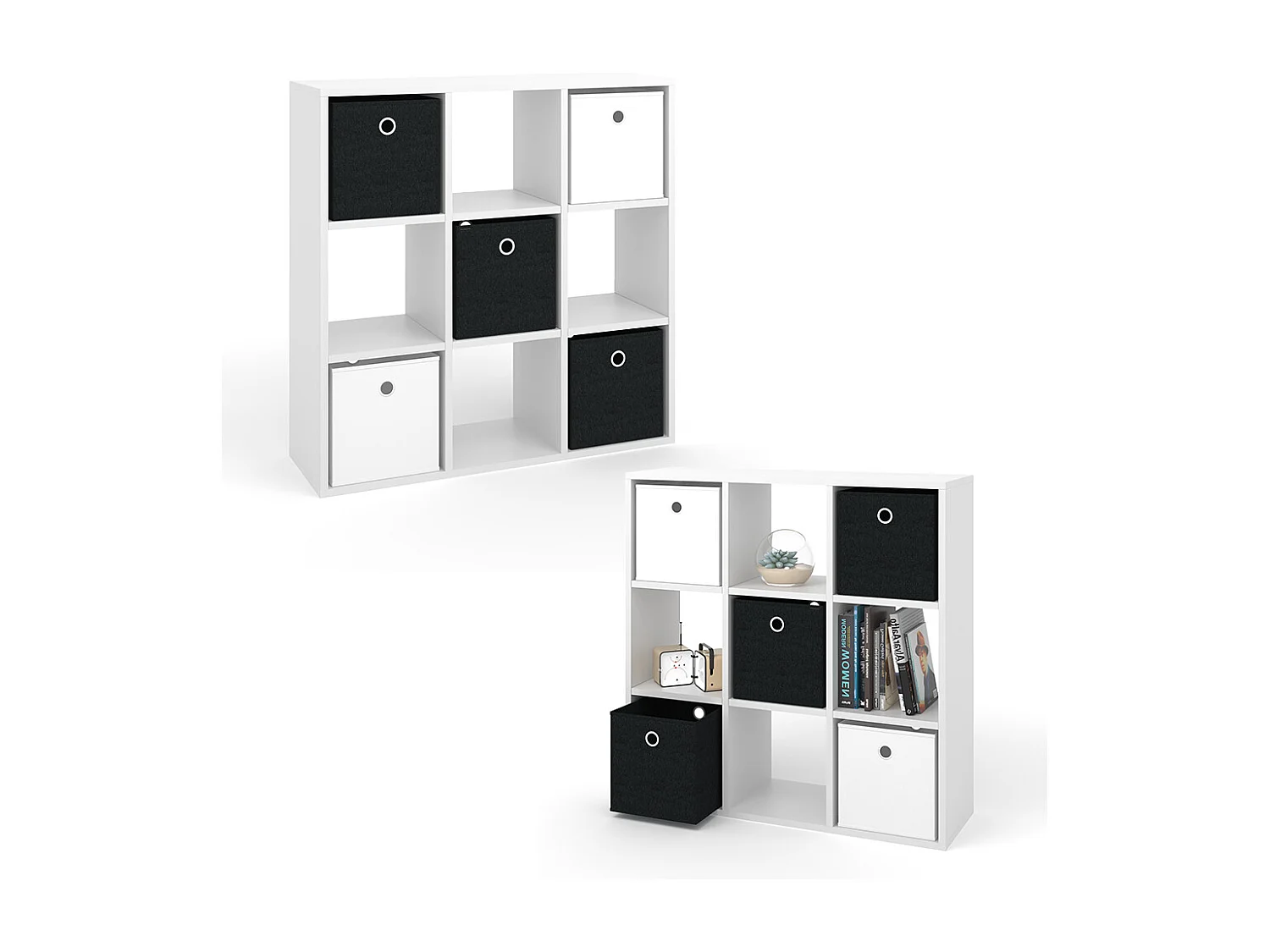 Meuble de rangement cube blanc 82.8x26x82.8 hylda