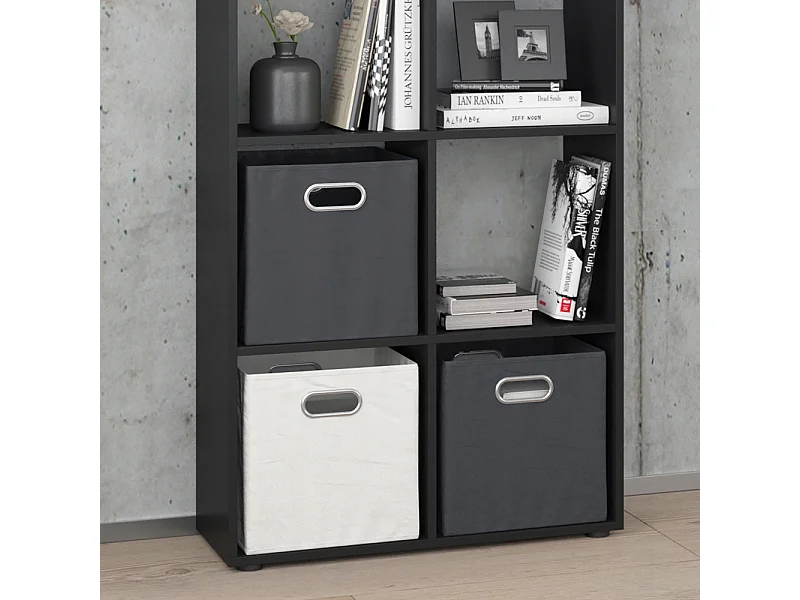 Meuble de rangement cube noir 143x29x72 scutum