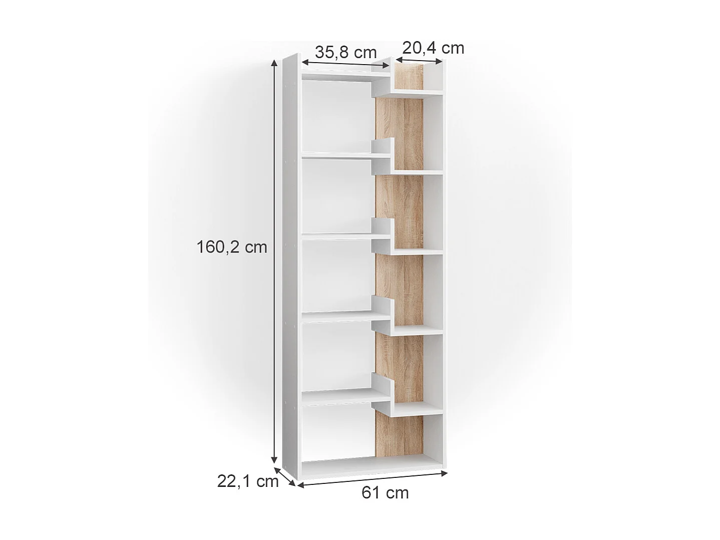 Raumteiler sonoma 61x22.1x160.2 fico