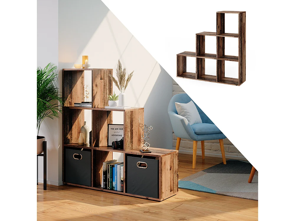 Étagère bois antique 107.2x29x107.8