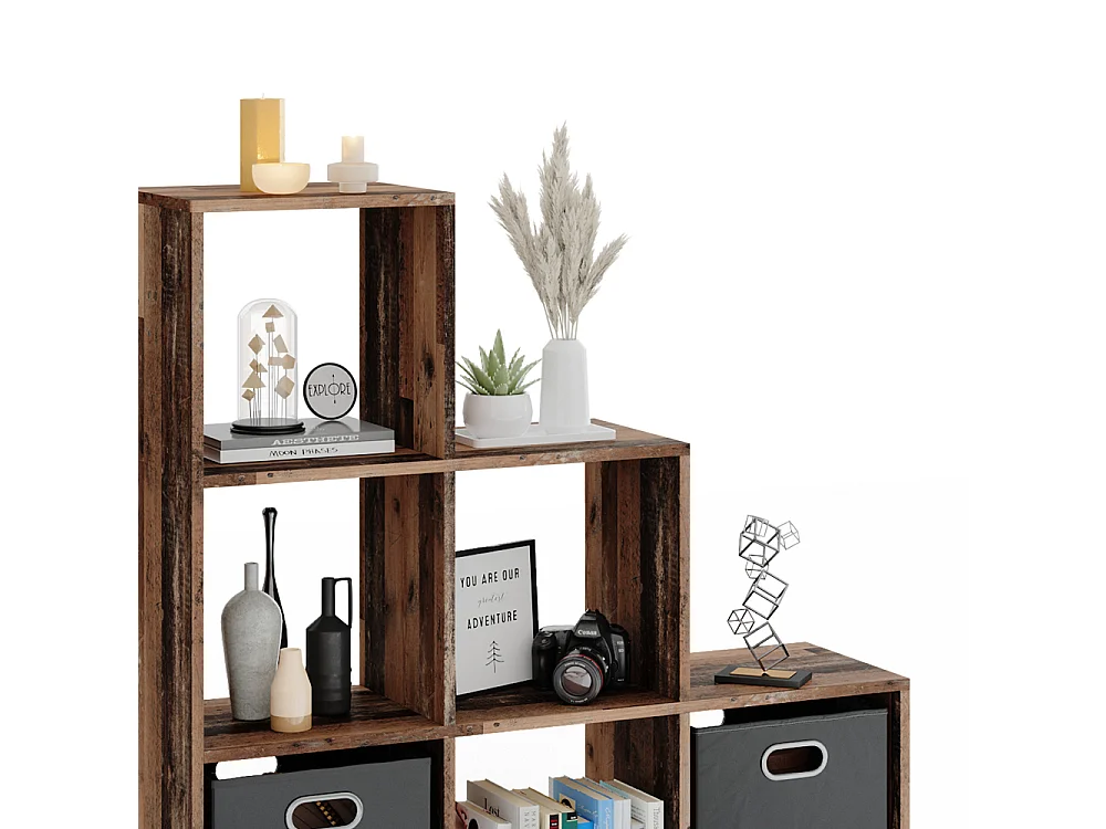 Étagère bois antique 107.2x29x107.8