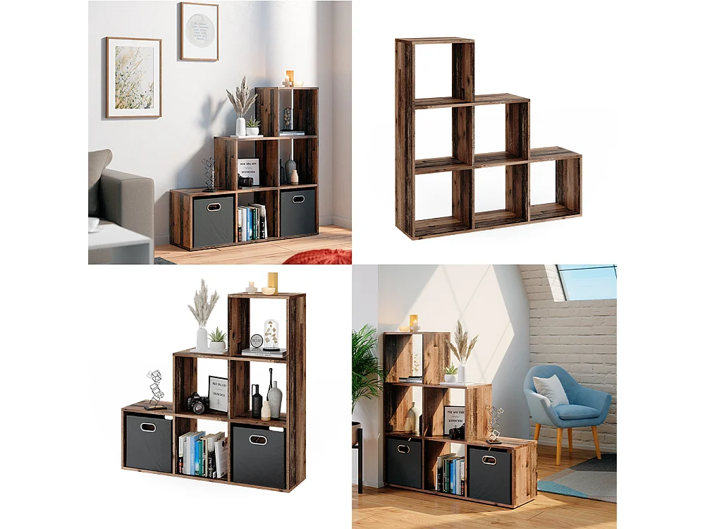 Étagère bois antique 107.2x29x107.8