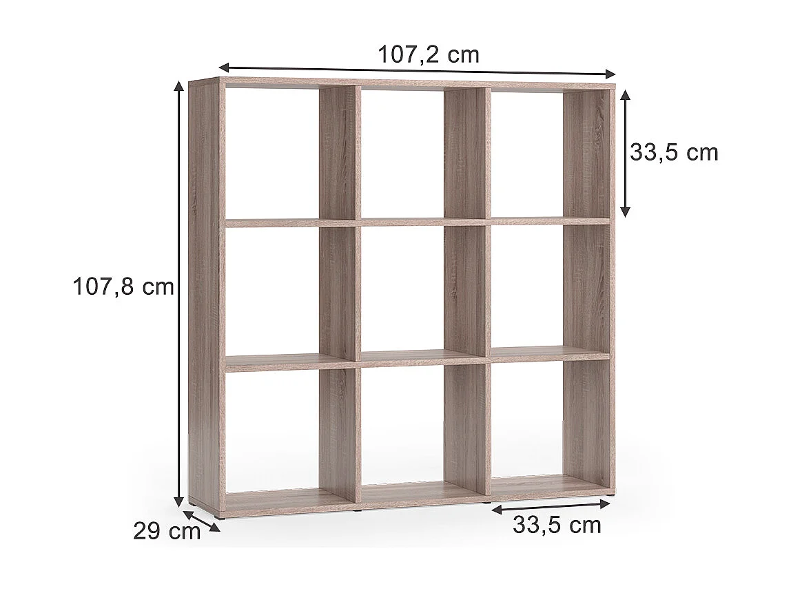 Meuble de rangement cube sonoma 104x29x108 nove