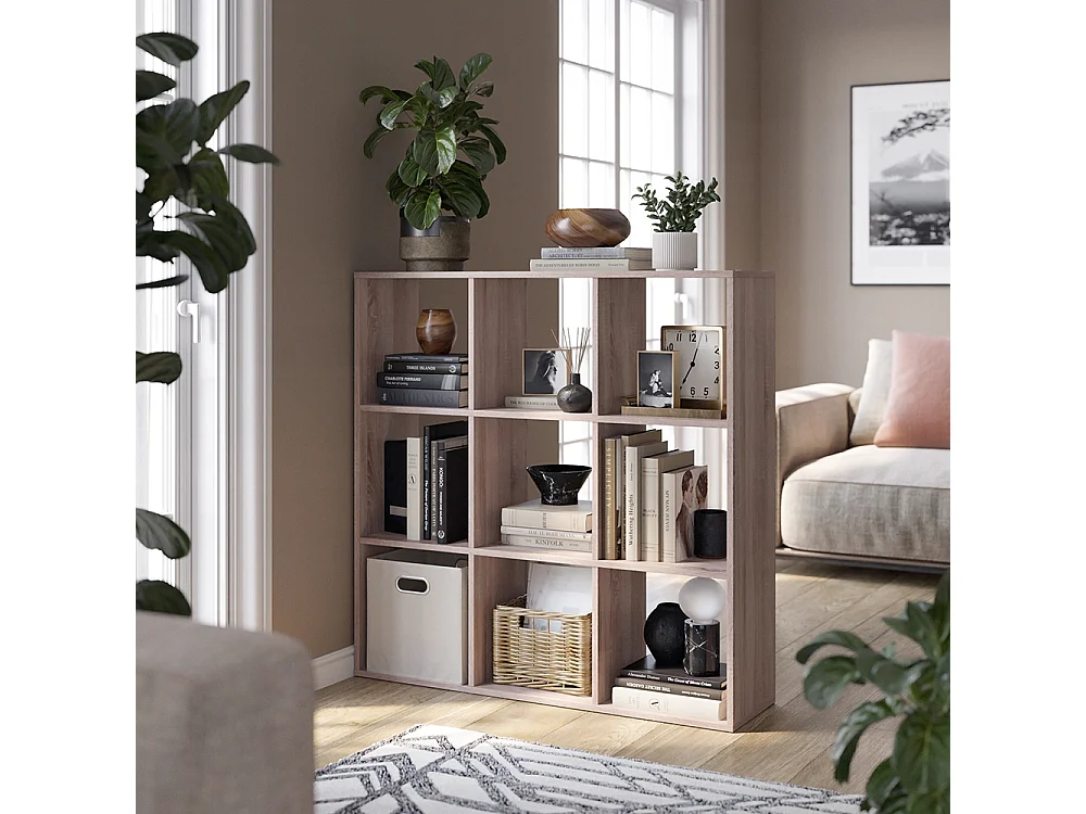 Meuble de rangement cube sonoma 104x29x108 nove