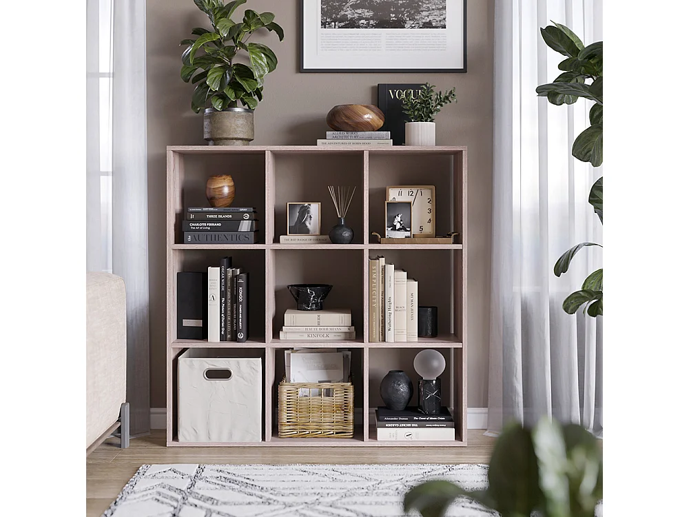 Meuble de rangement cube sonoma 104x29x108 nove