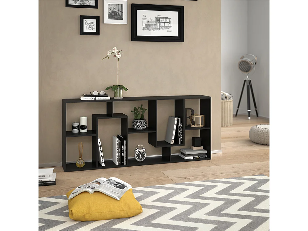 Separador de ambientes negro 160.6x25x67.2 noa