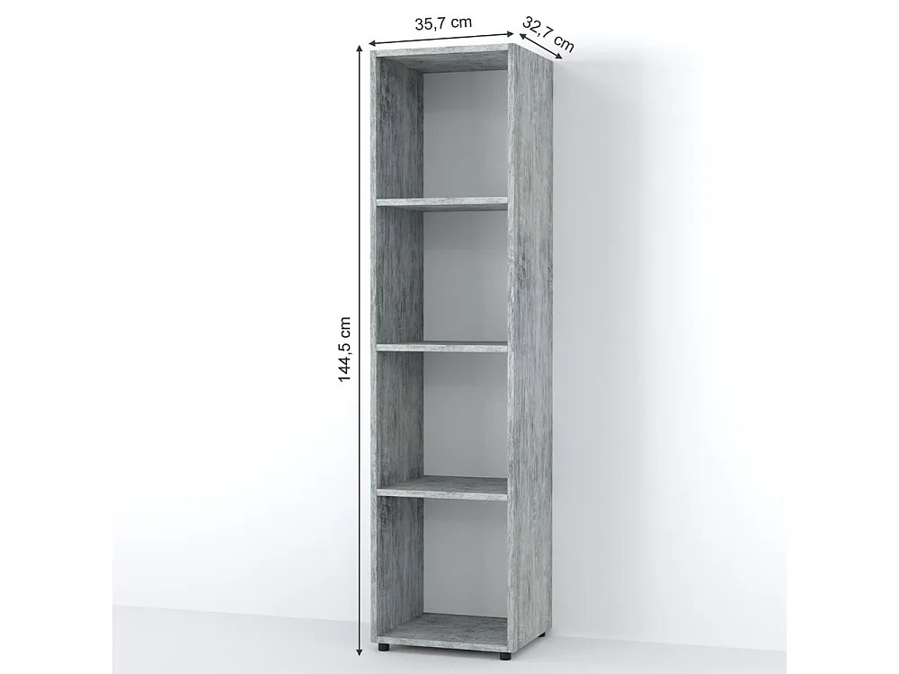 Meuble de rangement cube gris 142.5x33x36.2 ludus