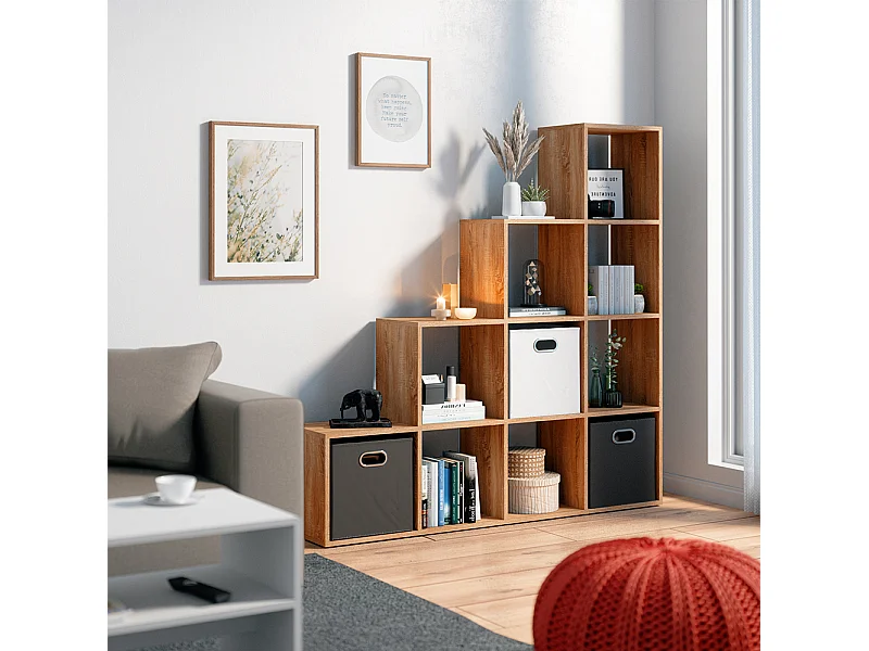 Treppenregal sonoma 142.5x29x140