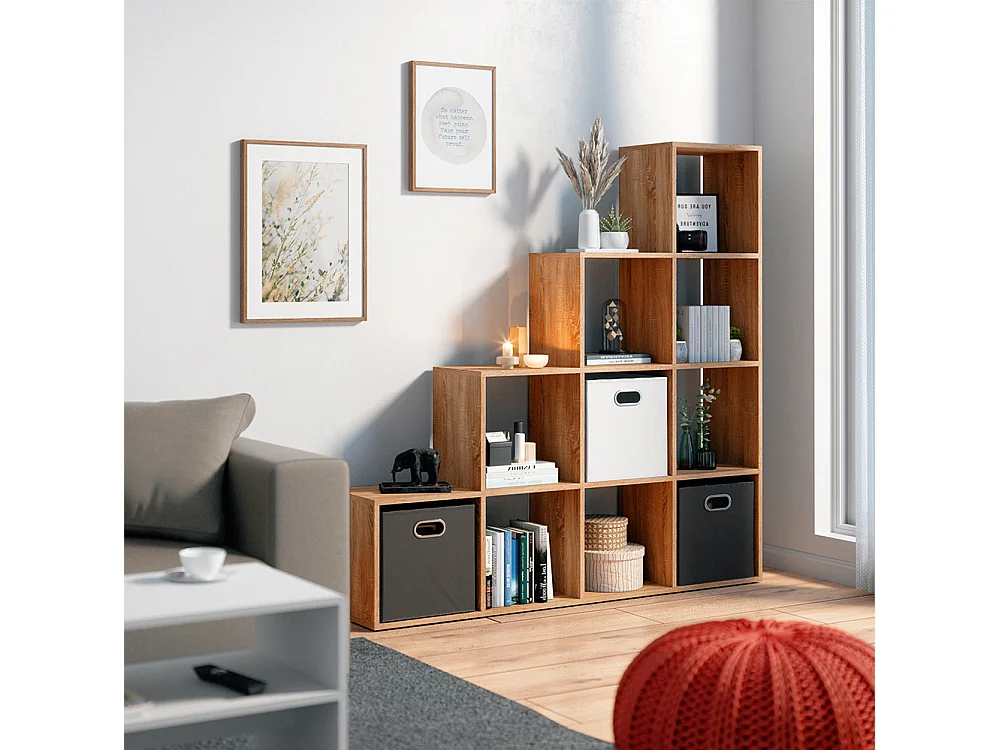 Treppenregal sonoma 142.5x29x140