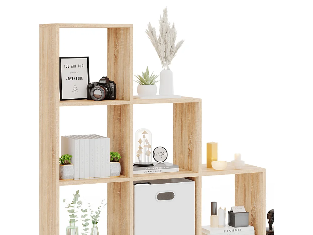 Treppenregal sonoma 142.5x29x140